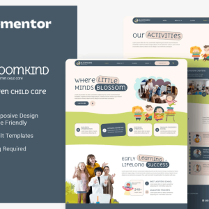 Bloomkind – Kindergarten Child Care Elementor Template Kit