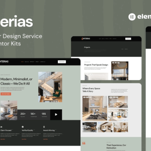 Interias – Interior Design Service Elementor Template Kit