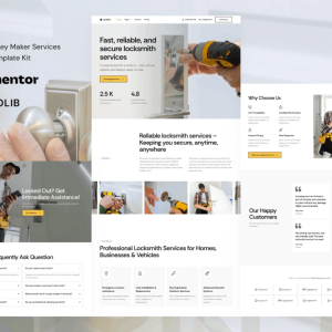 LockFix – Locksmith & Key Maker Service Elementor Template Kit