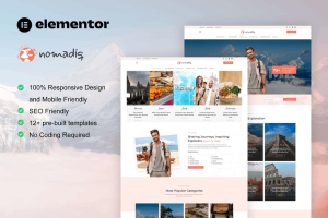 Nomadiq – Travel Blog & Magazine Elementor Template Kit