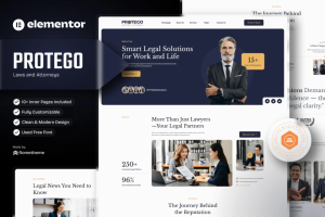 Protego – Lawyers and Attorneys Elementor Template Kit