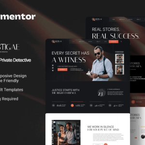 Vestigae – Investigators Private Detective Elementor Template Kit