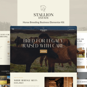 StallionEstate – Horse Breeding Business Elementor Template Kit