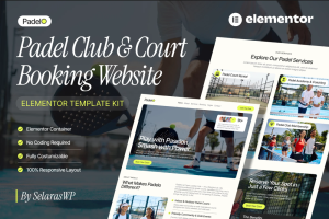 Padelo – Padel Club & Court Booking Template Kit