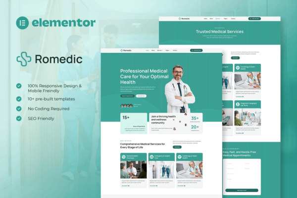 Romedic – Hospital & Medical Clinic Elementor Template Kit