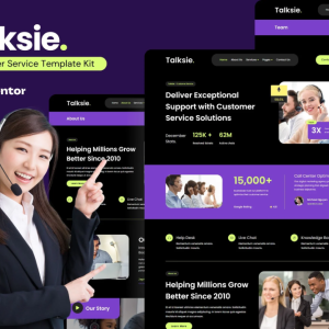 Talksie – Customer Service Website Elementor Template Kit