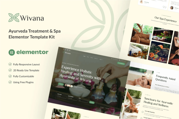 Wivana – Ayurveda Treatment & Spa Elementor Template Kit