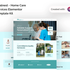Healnest – Home Care Services Elementor Template Kit