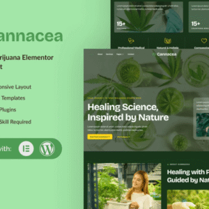 Cannacea – Medical Marijuana Elementor Template Kit
