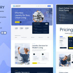 Linedry – Laundry Service Elementor Template Kit